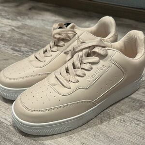 Nautica Men's Cream Low-Top Lace-Up Sneakers